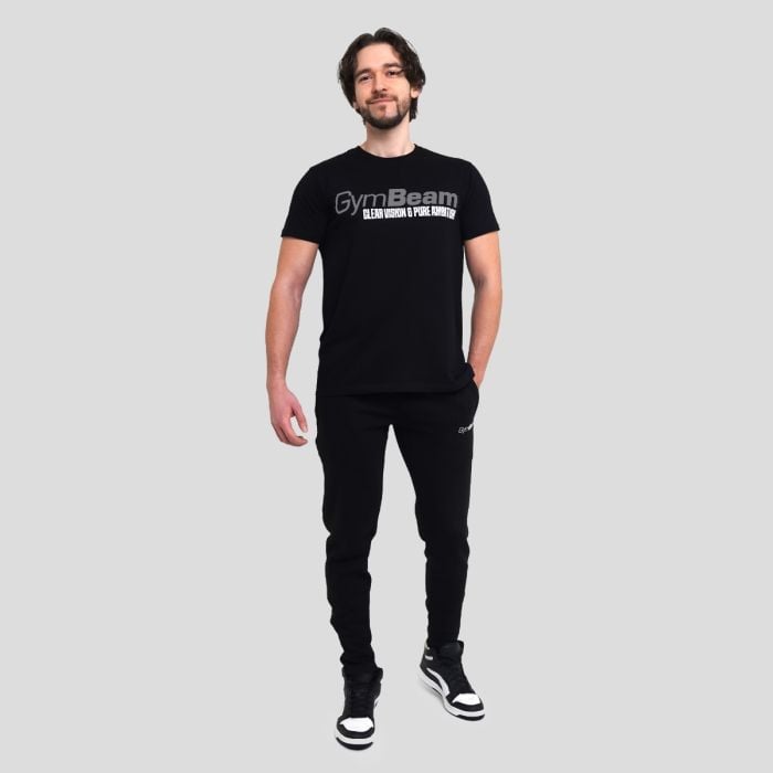 Tricou Pure Ambition Black - GymBeam XXL