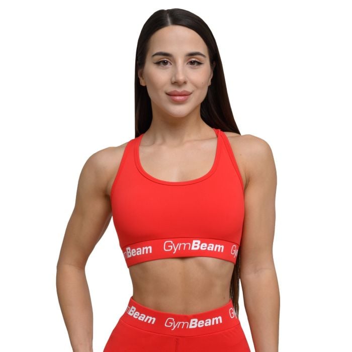 Sutien sport Simple Rouge Red - GymBeam L