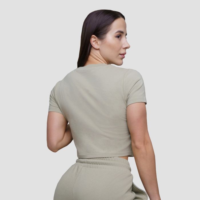 Tricou pentru femei Cropped Agile Sage - GymBeam L