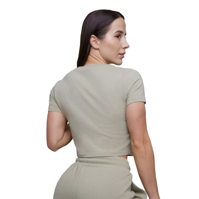 Tricou pentru femei Cropped Agile Sage - GymBeam L