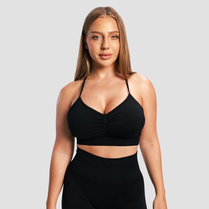 Sutien Sport Seamless Sculpt Black - GymBeam L