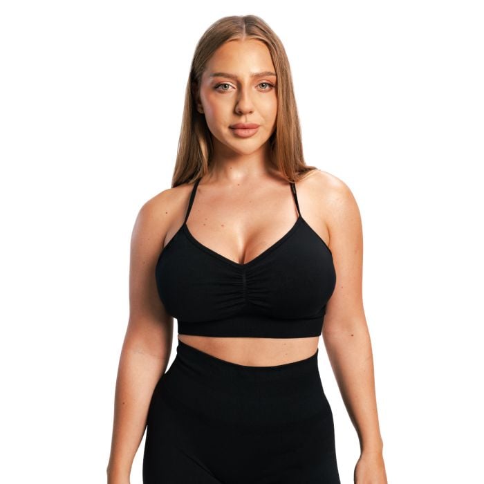 Sutien Sport Seamless Sculpt Black - GymBeam L