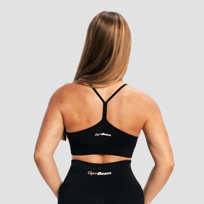 Sutien Sport Seamless Sculpt Black - GymBeam L