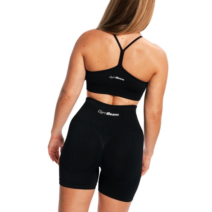 Sutien Sport Seamless Sculpt Black - GymBeam L