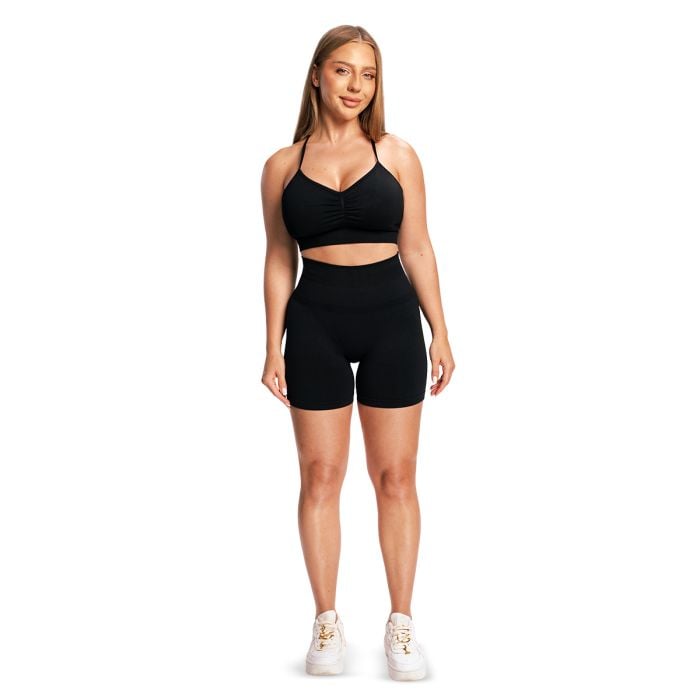 Sutien Sport Seamless Sculpt Black - GymBeam L