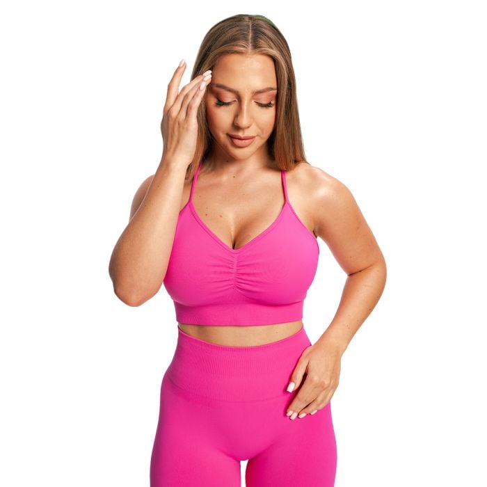Sutien Sport Seamless Sculpt Rose - GymBeam S
