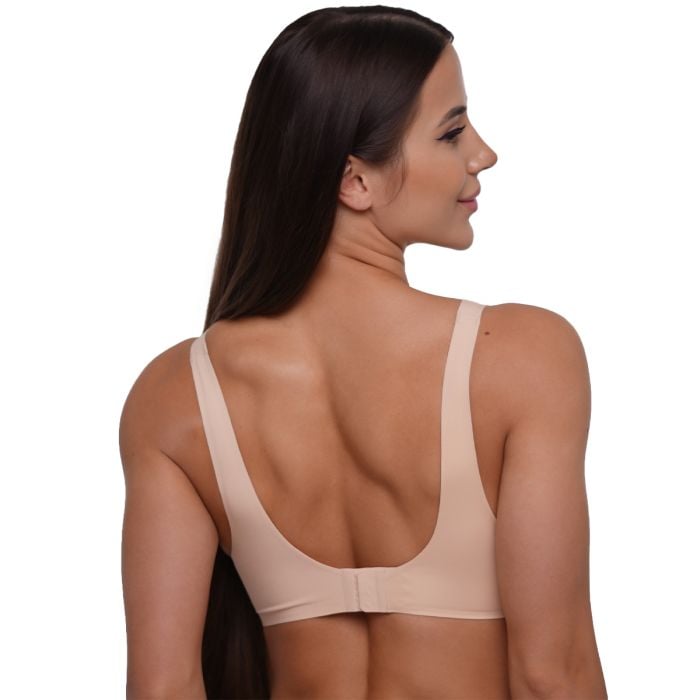 Sutien fără cusături Beige - GymBeam XS