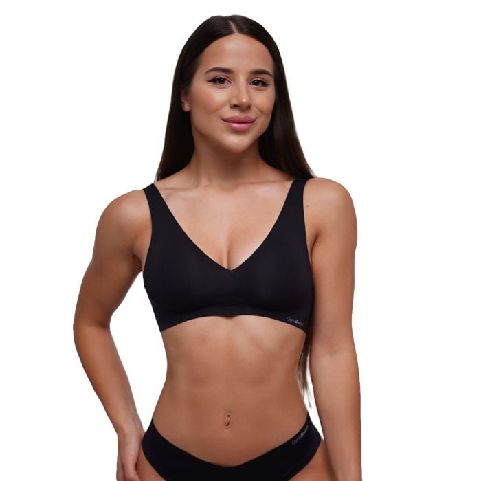 Sutien fără cusături Black - GymBeam XL