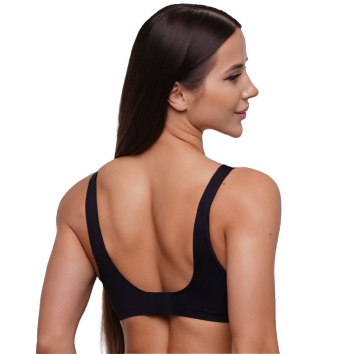 Sutien fără cusături Black - GymBeam XL