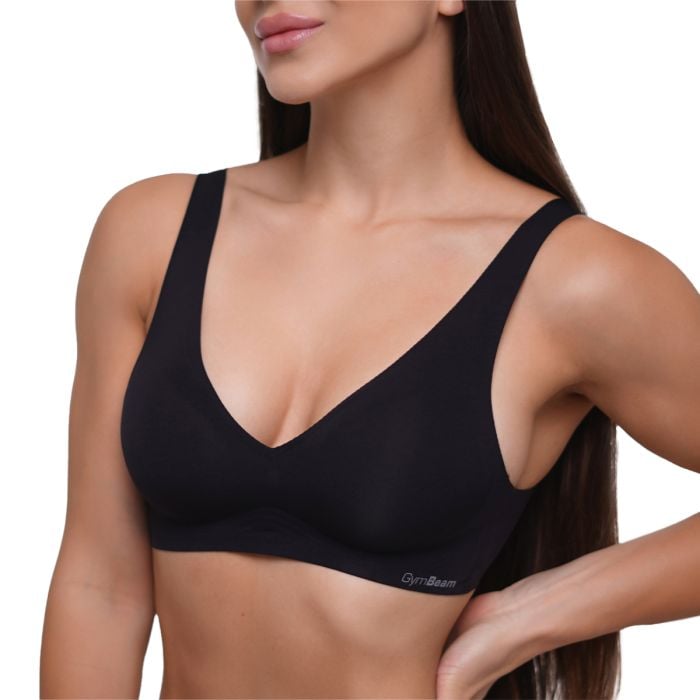 Sutien fără cusături Black - GymBeam XL