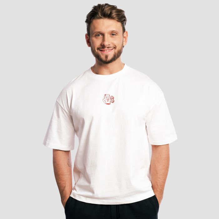 Tricou Boxy Shaker White - GymBeam XL