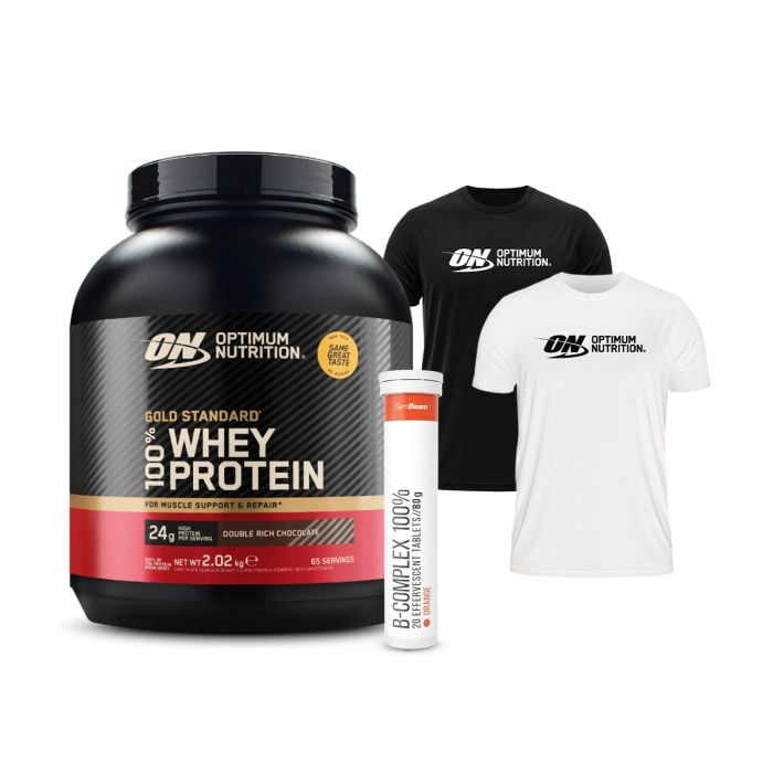 100% Whey Gold Standard - Optimum Nutrition + cadou 450 g - bogat în ciocolată