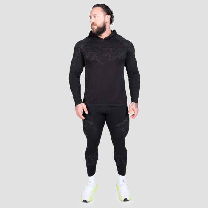 Tricou cu mânecă lungă Static Black - GymBeam M