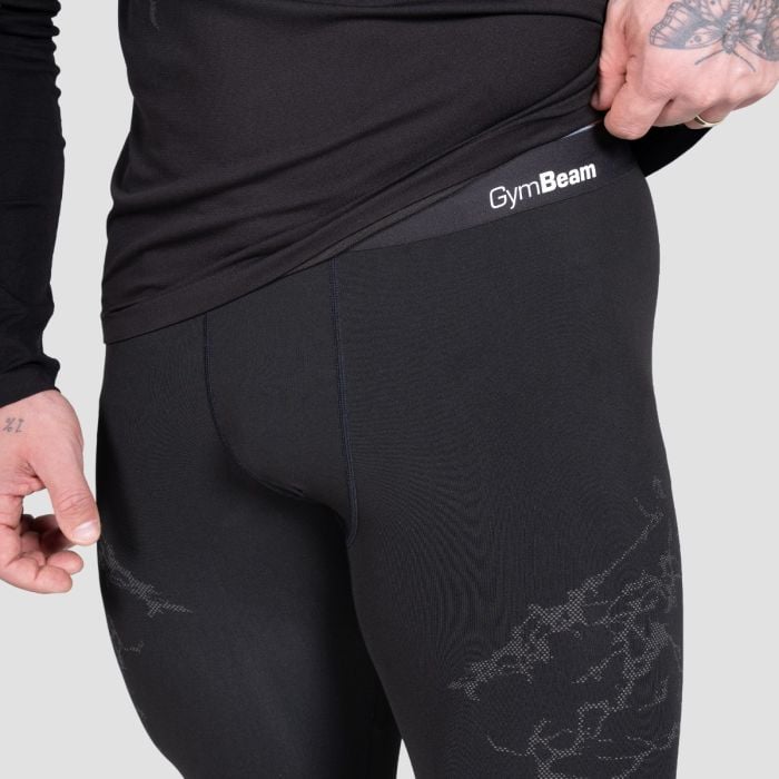 Colanți Seamless Static Black - GymBeam XL