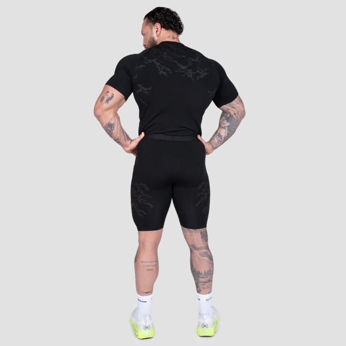 Pantaloni scurți Seamless Static Black - GymBeam L