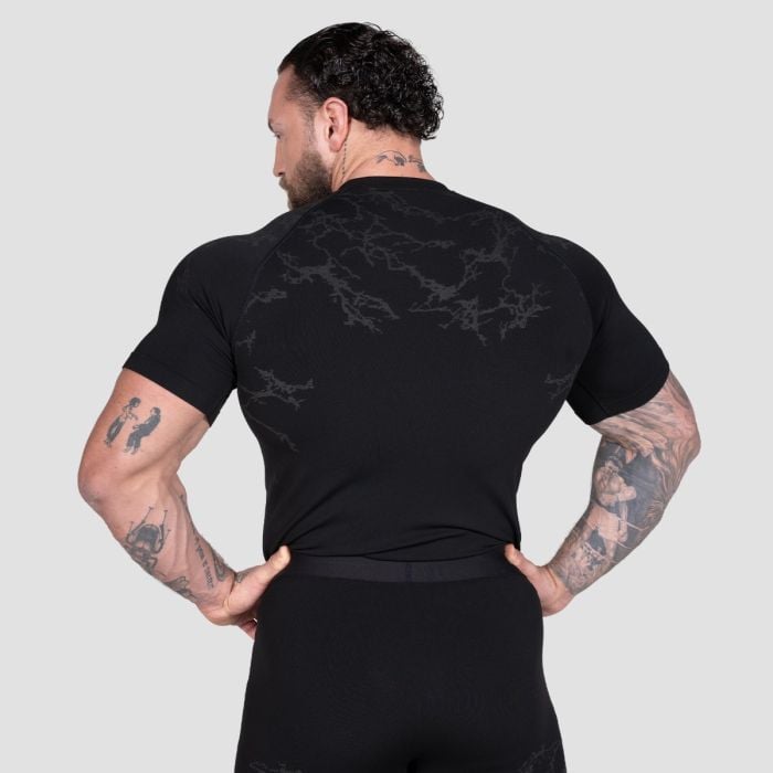 Tricou Seamless Static Black - GymBeam XL