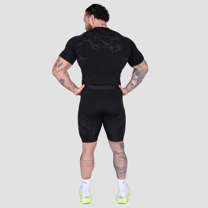 Tricou Seamless Static Black - GymBeam XL