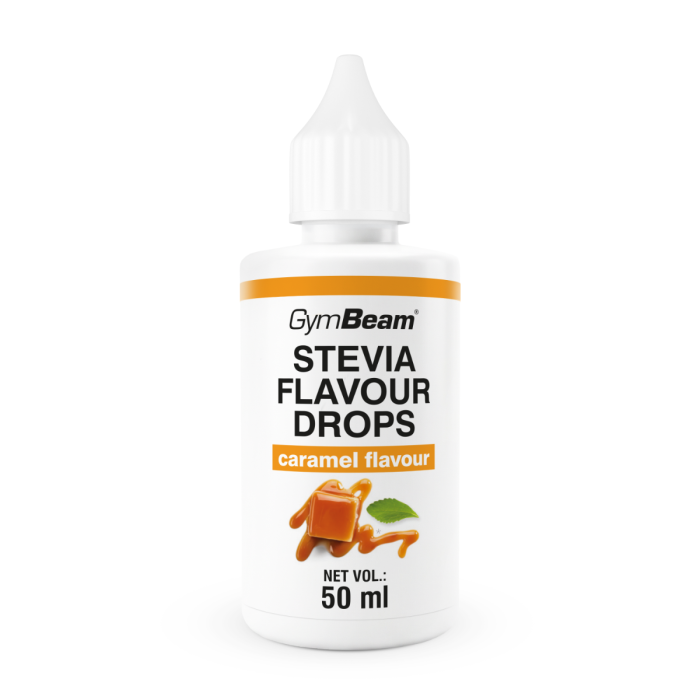 Stevia Flavour Drops - GymBeam 50 ml - caramel