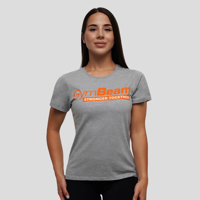 Tricou pentru femei Stronger Together T-shirt Grey - GymBeam