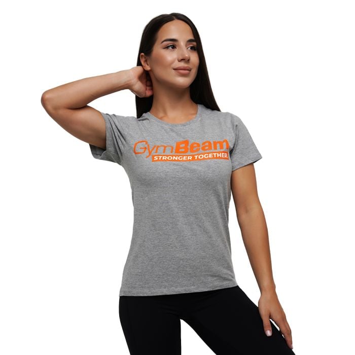 Tricou pentru femei Stronger Together T-shirt Grey - GymBeam XS