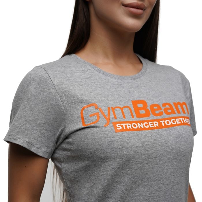 Tricou pentru femei Stronger Together T-shirt Grey - GymBeam XS