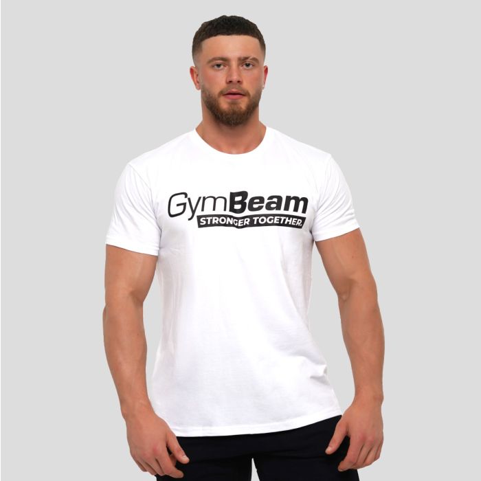 Tricou Stronger Together White - GymBeam