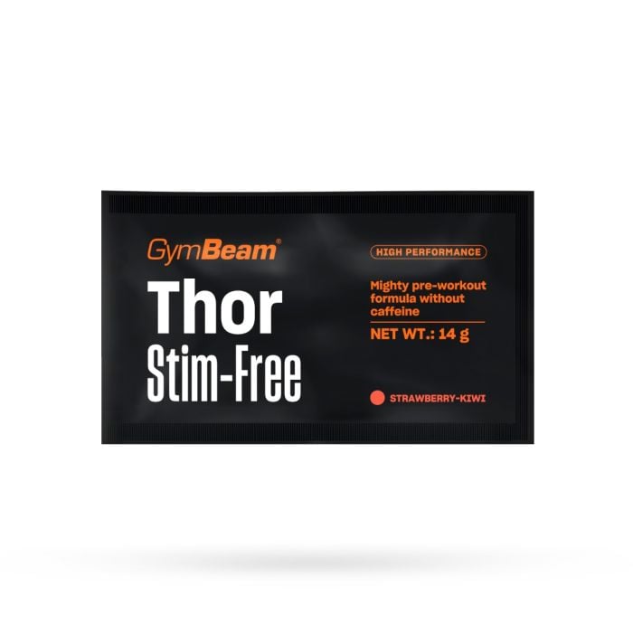 Mostră Thor Stim-Free - GymBeam 14 g - căpșuni - kiwi