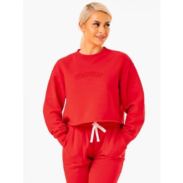 Hanorac pentru femei Ultimate Fleece Red  - Ryderwear