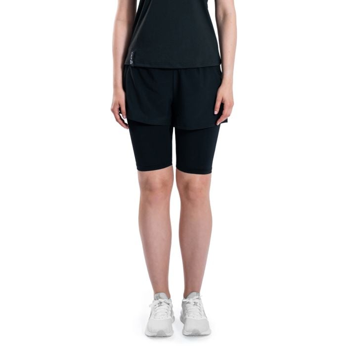 Pantaloni scurți pentru femei 2in1 ULTRA Black - STRIX S