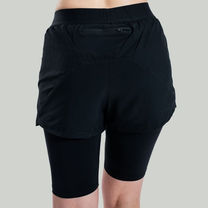 Pantaloni scurți pentru femei 2in1 ULTRA Black - STRIX S
