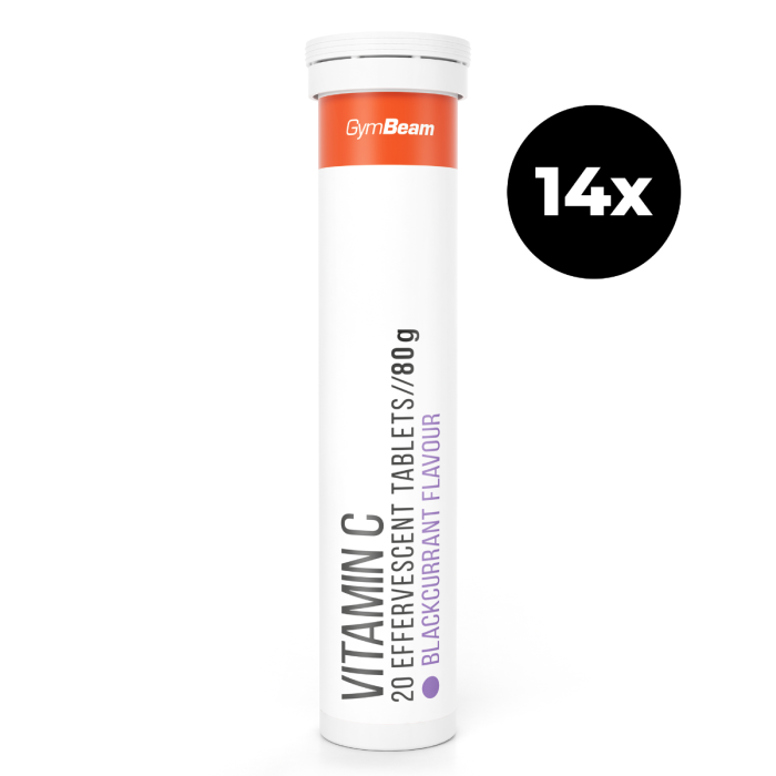 Vitamina C 1000 mg efervescentă - GymBeam portocală - 20 tab.
