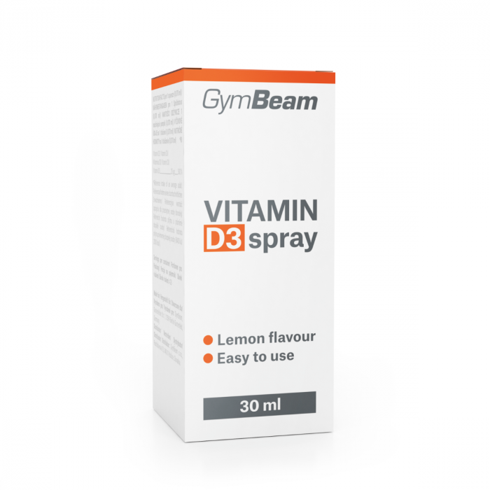 Vitamina D3 Spray 1000 IU - GymBeam 30 ml - lămâie