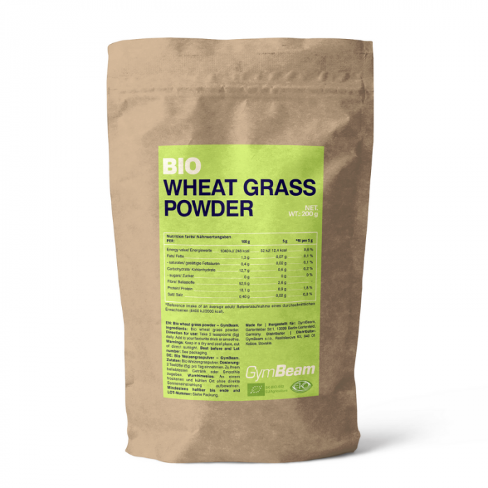 BIO Wheat grass powder - GymBeam