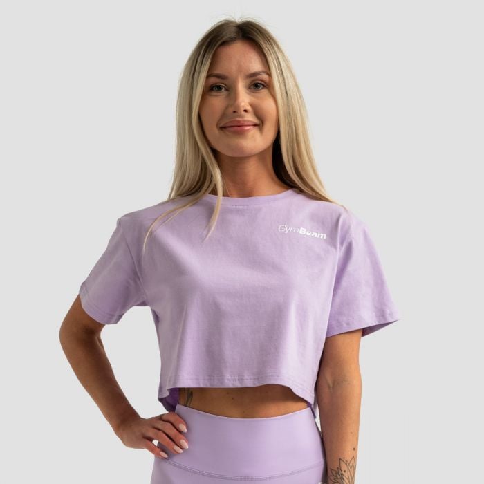 Tricou pentru femei Cropped Limitless Lavender - GymBeam