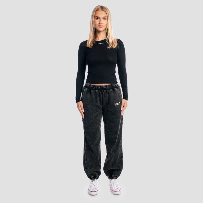 Top cu mânecă lungă pentru femei Aura Black - GymBeam S