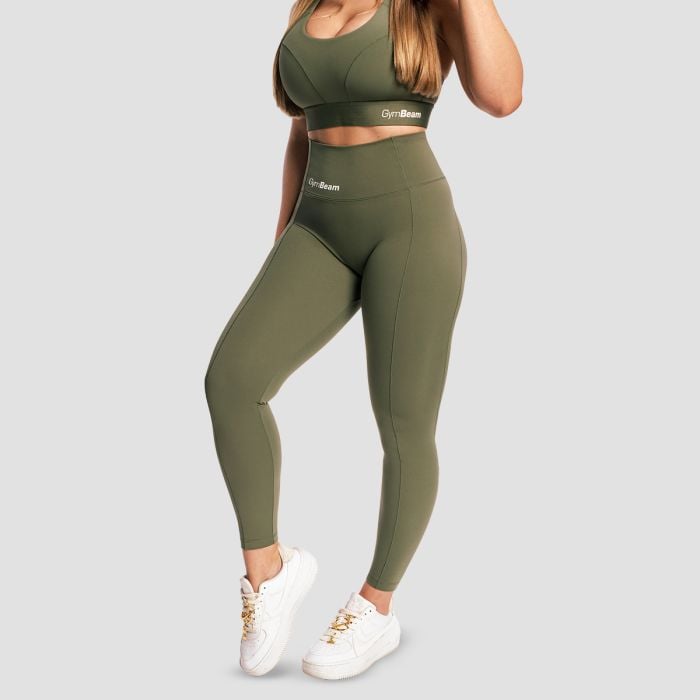 Colanți pentru femei Combat Olive Grey - GymBeam S