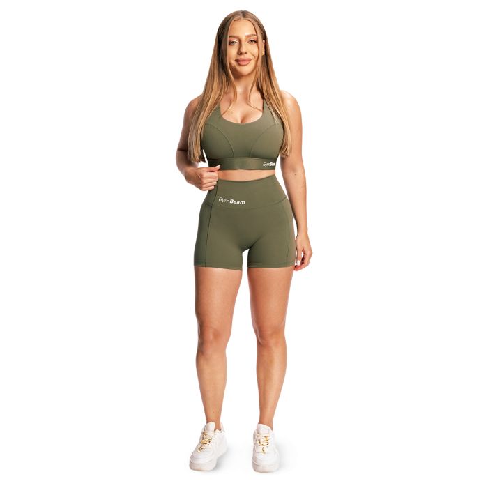 Pantaloni scurți pentru femei Combat Olive Grey - GymBeam XS