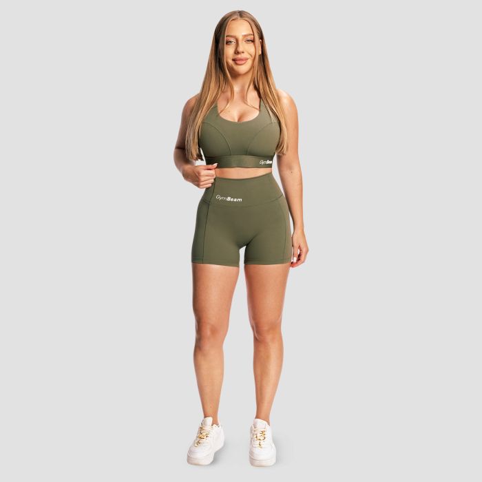 Pantaloni scurți pentru femei Combat Olive Grey - GymBeam XS