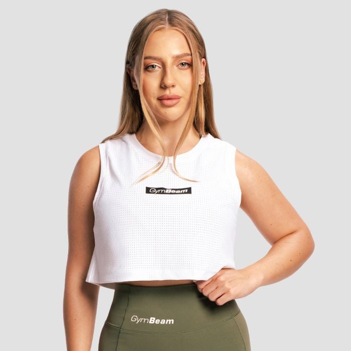 Top pentru femei Combat White - GymBeam M