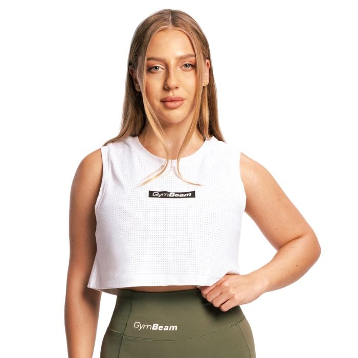 Top pentru femei Combat White - GymBeam M