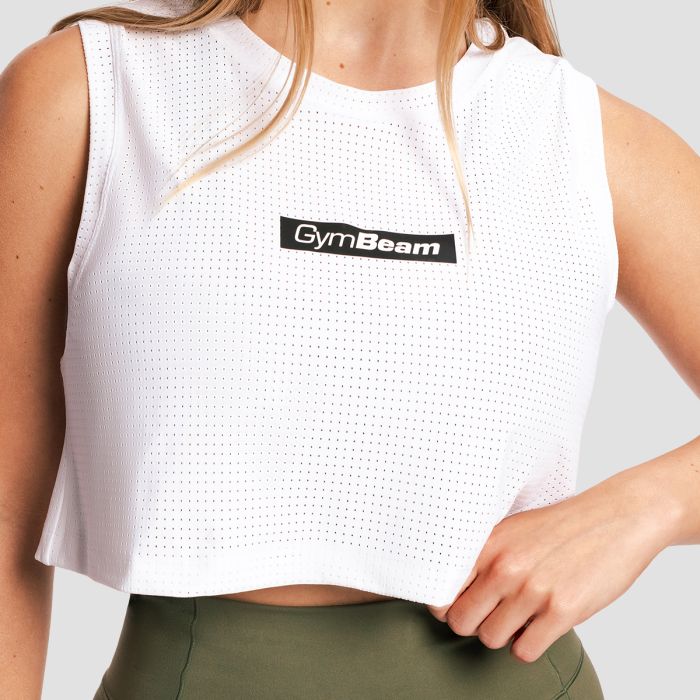 Top pentru femei Combat White - GymBeam M