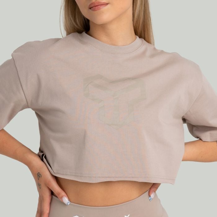 Tricou pentru femei CropTop Taupe - STRIX XL
