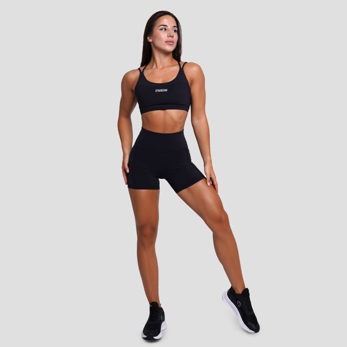 Pantaloni scurți pentru femei FIT Black - GymBeam S