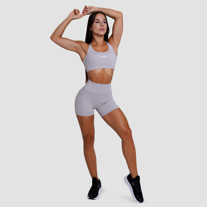 Pantaloni scurți pentru femei FIT Mist Grey - GymBeam S