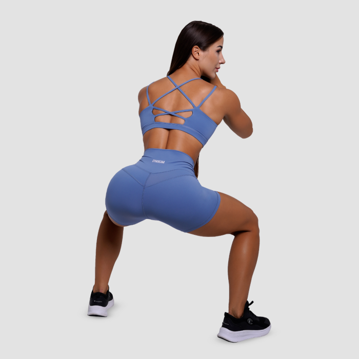 Pantaloni scurți pentru femei FIT Steel Blue - GymBeam S