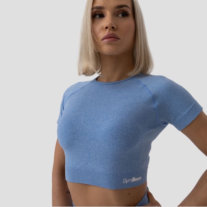 Tricou pentru femei FLO Crop Top Blue - GymBeam XL