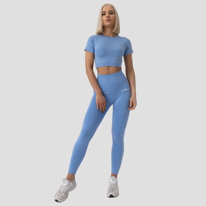 Tricou pentru femei FLO Crop Top Blue - GymBeam XL