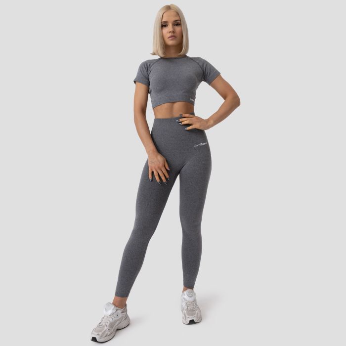 Tricou pentru femei FLO Crop Top Grey - GymBeam L