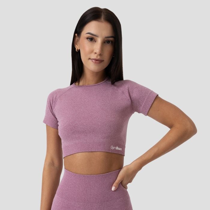 Tricou pentru femei FLO Crop Top Violet - GymBeam