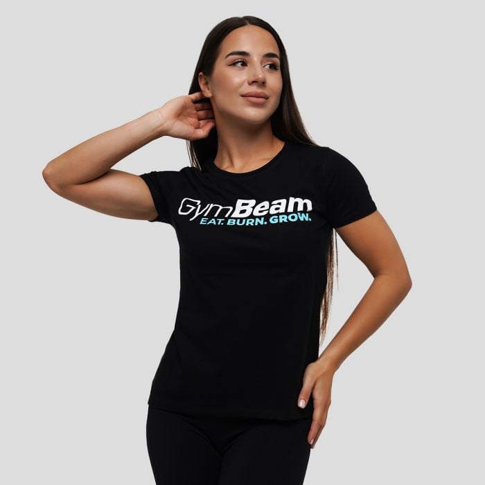 Tricou pentru femei Grow Black - GymBeam XXL